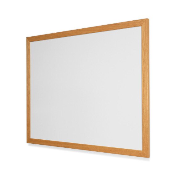 Gray Whiteboard w red oak no tray